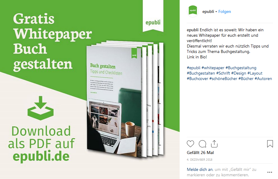 epubli instagram beispiel post